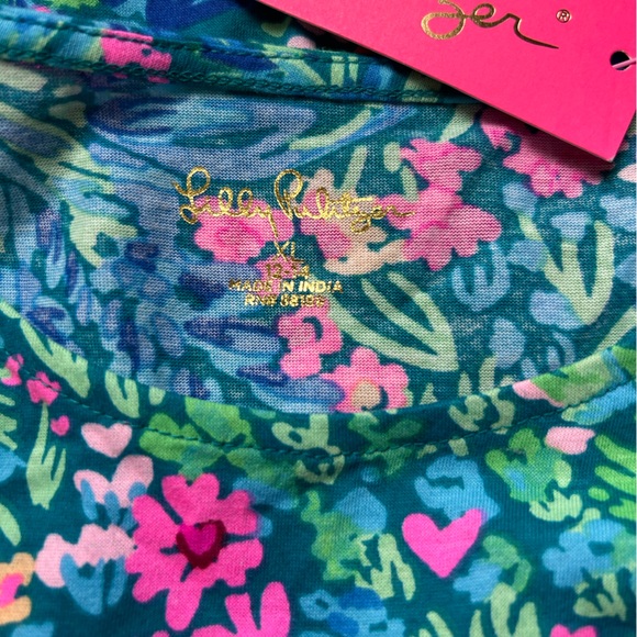 Lilly Pulitzer Girls Mylah Mini Dress Smocked Printed Cotton XL 12-14 YRS - Picture 7 of 9